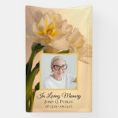 ホワイトダブルダッフルズお祝いの葬式 横断幕 (縦)