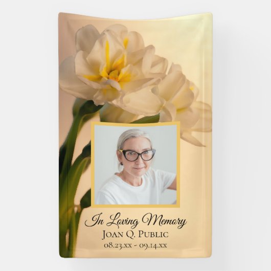 ホワイトダブルダッフルズお祝いの葬式 横断幕 (縦)