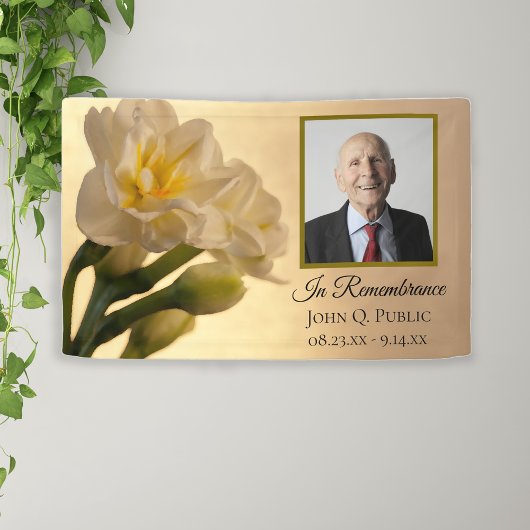 ホワイトダブルダッフルズお祝いの葬式 横断幕