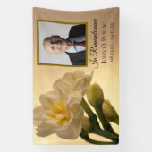 ホワイトダブルダッフルズお祝いの葬式 横断幕 (縦)