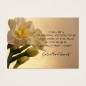 ホワイトダブル結婚ダッフォドールのチャリティー特典カード (正面)