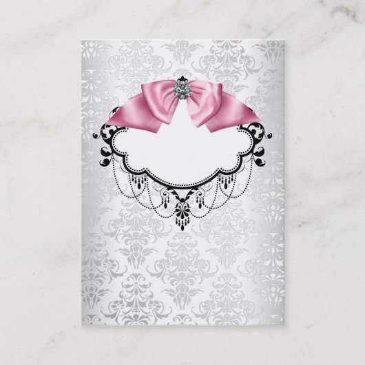 ホワイトダマエレガントスクの名刺テンプレート 名刺 (正面)