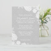 ホワイトダマエレガントスクウェディング招待状 招待状 (スタンド正面)