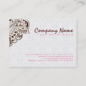 ホワイトダマエレガントスブラウンヴィンテージレース 名刺 (裏面)