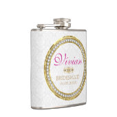 ホワイトダマスクとダイヤモンド フラスク (右)