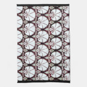 ホワイトダマスクカーネーション キッチンタオル (縦)