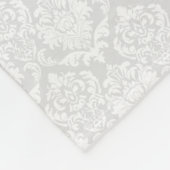 ホワイトダマスクフローラフレーム フリースブランケット (角)