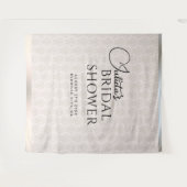 ホワイトダマスクブライダルシャワーフォトブース背景 タペストリー (正面(横))