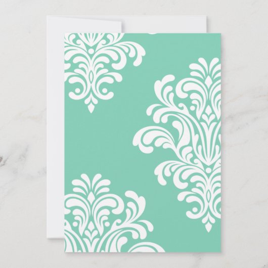 ホワイトダマスクランジェリーシャワー 招待状 (裏面)