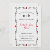 ホワイトダマスク及びミュージカル枠 招待状 (正面/裏面)