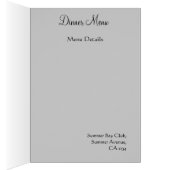 ホワイトダマスク結婚ブロケードのメニュー (内側 (右))