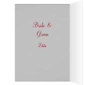 ホワイトダマスク結婚ブロケードのメニュー (内側 (左))