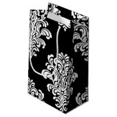 ホワイトダマスク花柄 スモールペーパーバッグ (裏面アングル)