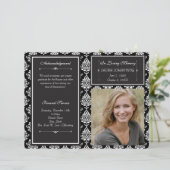 ホワイトダマスク葬儀プログラム (スタンド正面)