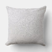 ホワイトダマスク クッション (正面)
