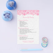 ホワイトダマスク＆ピンクパイスローレース チラシ (シングル)