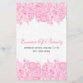 ホワイトダマスク&ピンクペイズリーレース チラシ (裏面)