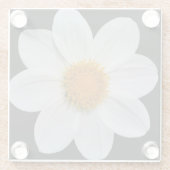 ホワイトダリアオンブラックフローラ ガラスコースター (裏面)