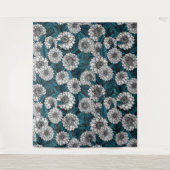 ホワイトダリアガーデン/ブルー離れの2 タペストリー (正面)