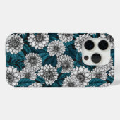 ホワイトダリアガーデン/ブルー離れの2 Case-Mate iPhoneケース (裏面 (横))