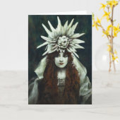 ホワイトダリアグリーティングカード カード (黄色い花)