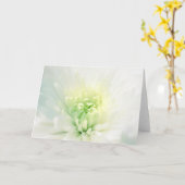 ホワイトダリアグリーンセンターAny大事な行事 カード (黄色い花)