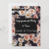 ホワイトダリアフローラエレガント婚約パーティ 招待状 (正面)