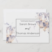 ホワイトダリアフローラエレガント結婚ブライダル 招待状 (正面)