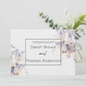 ホワイトダリアフローラエレガント結婚ブライダル 招待状 (スタンド正面)