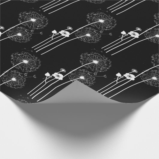 ホワイトダンデオンブラック ラッピングペーパー (角)