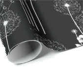 ホワイトダンデオンブラック ラッピングペーパー (ロールコーナー)