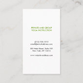 ホワイトダンデリオンズヨガ先生、ヨガインストラクター 名刺 (裏面)