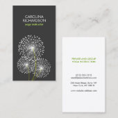 ホワイトダンデリオンズヨガ先生、ヨガインストラクター 名刺 (正面/裏面)