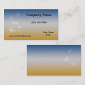 ホワイトダンデリオンブルー金ゴールド 名刺 (正面/裏面)