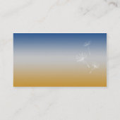 ホワイトダンデリオンブルー金ゴールド 名刺 (裏面)