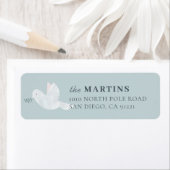 ホワイトダヴ ライトブルー 返送先住所ラベル ラベル (インサイチュ)