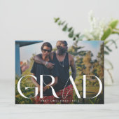 ホワイトダークオーバーレイ |写真モダンUni 案内状 (スタンド正面)