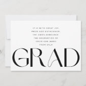 ホワイトダークオーバーレイ |写真モダンUni 案内状 (裏面)