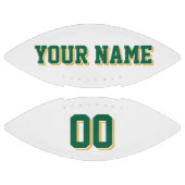 ホワイトダークグリーンと金ゴールドカスタムフットボール アメリカンフットボール (パネル)