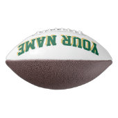 ホワイトダークグリーンと金ゴールドカスタムフットボール アメリカンフットボール (回転90)