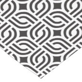 ホワイトダークグレーオーナメントパターンアンティークデザイン ショートテーブルランナー (コーナー)