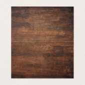 ホワイトダークブラウン材アクセントレシピテントカード 名刺 (内部フラット)