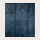 ホワイトダークブルーウッドアクセントレシピテントカード 名刺 (内部フラット)