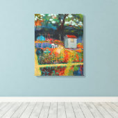 ホワイトチェア キャンバスプリント (インサイチュ (ウッドフロア))