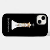 ホワイトチェスのキング/名パーソナライズされた前 Case-Mate iPhoneケース (裏面 (横))