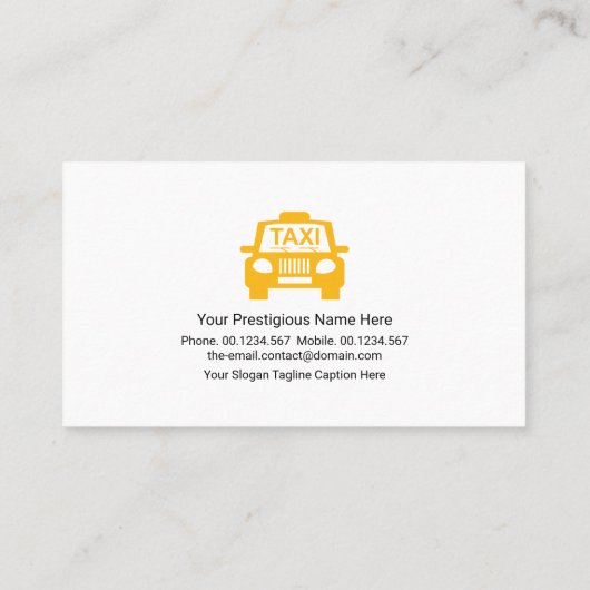 ホワイトチェック赤いタクシーの位置アイコンCabドライバ 名刺 (裏面)
