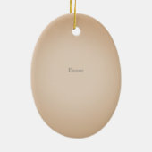 ホワイトチェロとボウカスタムブラウンミュージック セラミックオーナメント (裏面)