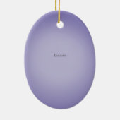ホワイトチェロとボウパープルカスタム音楽 セラミックオーナメント (裏面)