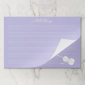 ホワイトチェロカスタムラベンダージャイアントミュージック原稿 ペーパーパッド (折り畳み)