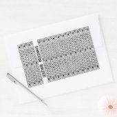 ホワイトチャントシュリームーブレジーマネントマントラ 長方形シール (封筒)